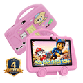 TABWEE Kids Tablet 7 inch, 6GB RAM + 32GB ROM, HD IPS Display, WiFi Bluetooth, Dual Cameras, Parental Control, Educational Android Tablet, Ideal Gift for Boys Girls, Shock‑Proof Silicone Case, Pink