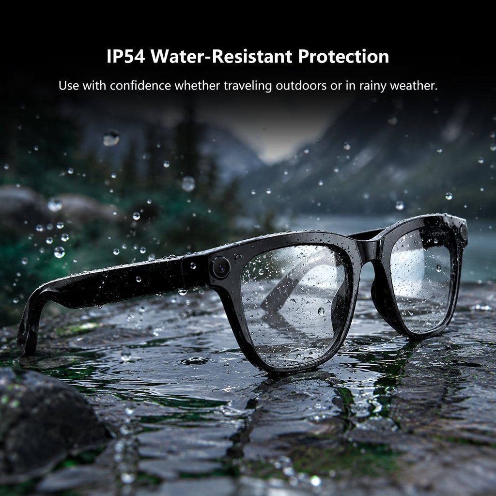 Blackview AI Camera Smart Glasses with 1080P HD Recording & Real-Time Translation, Polarized Sunglasses with Voice Assistant for Men & Women
